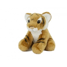 Unknown Soft Toy Tiger, Brown, 13 cm Cuddly Toy, Plush Toy, Wild Animal, Zoo Animal, Predatory Cat