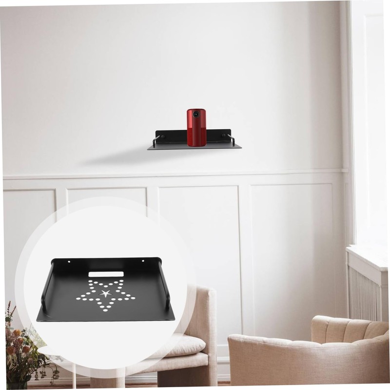 Operitacx Wall Mounted Projector Shelf Metal Router Rack for Easy