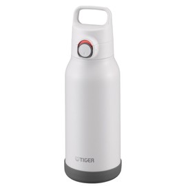 MTA-H100WH Tiger Thermos Water Bottle, 3.2 gal (1.0 L), Handle Included, Easy to Open with One Handle, One-Touch Vacuum Insulated Stainless Steel Bottle, Sports Drink, Large Capacity, Direct Drinking