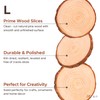 Elan Wood Slice 9.5-10.5INCH Diameter 6 pcs, Natural Wood Slices