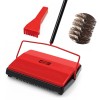JEHONN Manual Carpet Floor Sweeper Horsehair Brush Non Electric Quiet