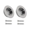 2 Pcs Brushed 304 Stainless Steel Round Flush Knobs Hidden