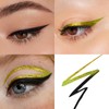 Pudaier Waterproof Liquid Eyeliner, Black and Chrome Eye Liner Pen,