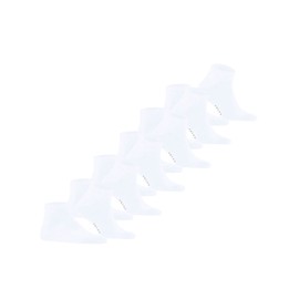 FALKE Men's Happy 6 Pack Trainer Socks Breathable Cotton Men's Trainer Socks Reinforced Short Durable Durable Skin Friendly An Allrounder Plain Multipack Gift Box 6 Pairs, White 2000, 43 - 46