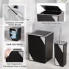 Black Bathroom Accessories Set - Luxurious Bathroom Accessory Decor