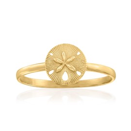 Ross-Simons 10kt Yellow Gold Sand Dollar Ring. Size 9