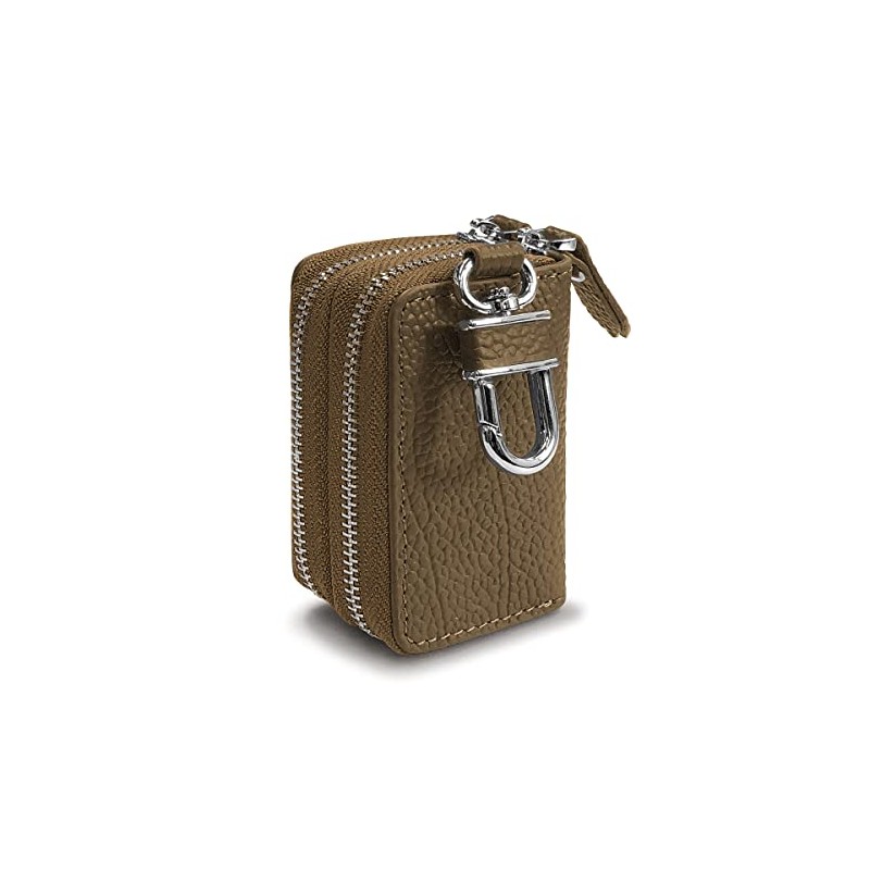 AWESOME(オーサム) スマートキーケース クリア窓付きダブルファスナータイプ オリーブ ASK-CMW010 -