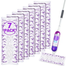 7 Count Disposable Mop Pads Refills for Swiffer PowerMop, Mop Replacement Pads for Power Mop Refills, Unscented Spray Cleaning for All Finished Floors