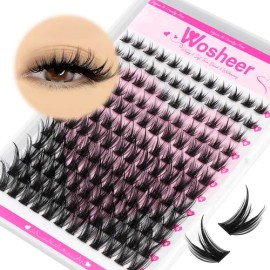 Wosheer Extensiones de Pestañas Naturales Curvatura D 8-18mm Negro Longitud Mixta Pestañas Extensiones De Pestanas Individuales no incluye pegamento n