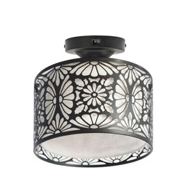 Facon 8-1/2'' LED RV Pendant Dining Table Light with Switch, Decorative Fabric RV Dinette Light Fixture, 12V DC Interior Light for RV Motorhome Camper Trailer, 4000K Cool White