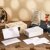 Wonderjune 100 Pcs Prayer Cards with Prayer Box Leaves Wooden