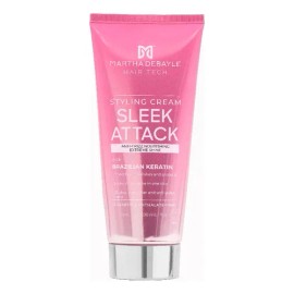 MARTHA DEBAYLE HAIR TECH Sleek Attack Crema para Peinar. Pelo lacio. Con Keratina Brasileña, 200 ml.                                                  