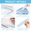 2 Packs Foldable Ruler 30cm Folding Ruler Plastic Transparent Folding