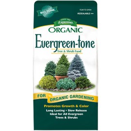 Espoma Organic Evergreen-tone 4-3-4 Natural & Organic Fertilizer and Plant Food for Evergreen Trees & Shrubs. 8 lb. Bag. Use for Planting & Feeding to Promote Optimum Growth