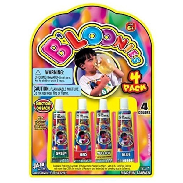 JA-RU B'loonies Plastic Balloons Variety 4 (4 Tubes in 1