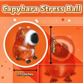 Capybara Sugar Squishy Stress Balls, Kawaii Capybara Sugar Ball Squishy Toys for Kids Adults, Sensory Squeeze Fidget Toys for Easter Basket Stuffers,, Goodie Bag Stuffers