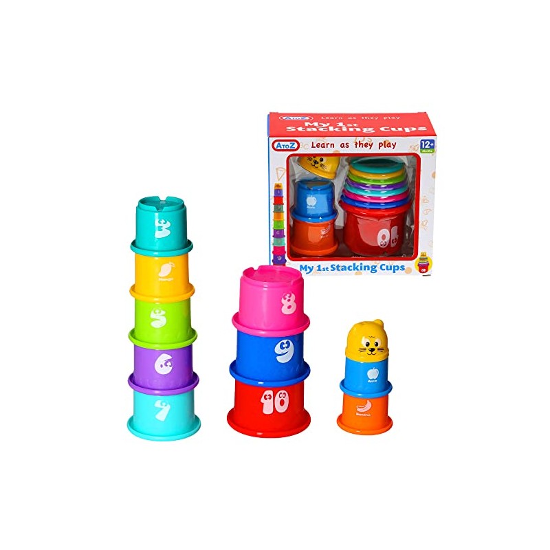 Atoz 63307 My 1st Stacking Cups, Multicolor