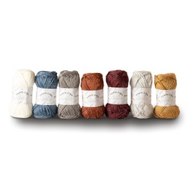 Lion Brand Yarn Feels Like Alpaca, Soft Yarn for Knitting, Multicolor Assorted Sample Pack of Yarn Minis, 7-pack