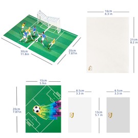 CNLITIHEKA Football Birthday Card, Father's Day Card, 3D Football Greeting Card, Retirement Pop Up Card for Men Dad Grandpa Brother.