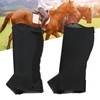 Super Fiber PU Leather Half Chap Horse Riding Body Protector