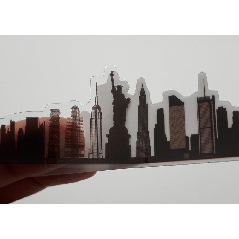 Modern City Building Laptop Macbook Sticker (Black)