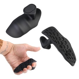 LINTRA 1 Pair of Grip Pads Weight Training, Grip Aids Weight Training, Black Non-Slip Gym Handles, Suitable for Gym, Finger Workouts
