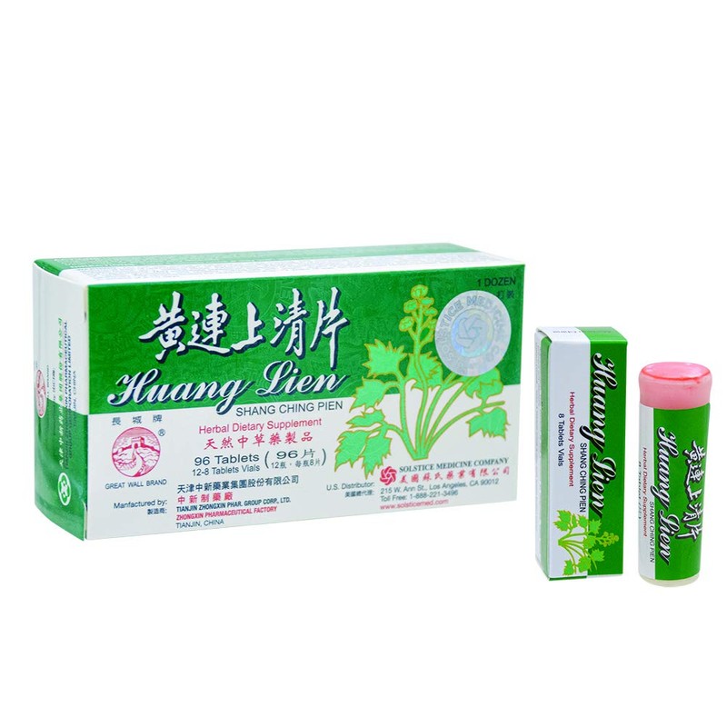 Huang Lien Shang Ching Pien Herbal Supplement (Throat, Upper Respiratory,
