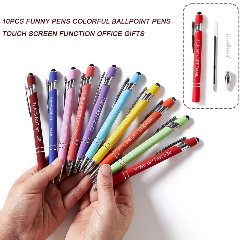 HLPHA 7pcs funny pens for adults, Seven Days of The