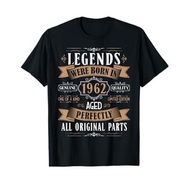 Legends Born In 1962 63rd Birthday 63 Years Old Bday Men T-Shirt