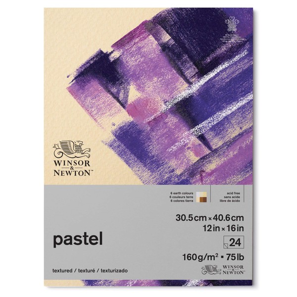 Winsor & Newton 6660770 Pastel Paper in Pad with Earth Colours - 24 Sheets 30.5 x 40.6 cm, 160 g/m², FSC, Acid-free, No Optical Brighteners, Archival Quality, Stable and Resistant to Ageing