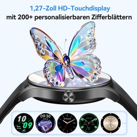 Smartwatch Men Women 1.27 Inch AMOLED Display Smartwatch with Phone Function/AI Voice Assistant, Fitness Watch 120+ Sports Modes IP68 Waterproof Fitness Tracker Sleep Monitor SpO2 Pedometer, 2