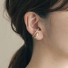 Moonstan Women's Ear Cuffs, Popular, Gold, Silver, 2 Rows, Matte,