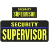 SECURITY SUPERVISOR EMBROIDERY PATCH 4X10 & 2X5 HOOK ON BACK