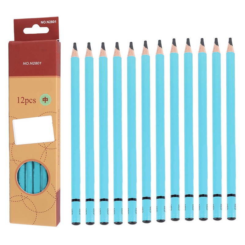 12pcs Charcoal Pencils Set Synthetic Wood Sketching Drawing Pencils for