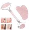 Rose Quartz Face Roller Massager Facial Lifting Tightening Roller Gua