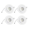 GREENLUX 4 Inch LED Gimbal Recessed Light with Junction Box,