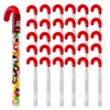 G-Box 50 Empty Christmas Candy Cane Tubes with Red Topper