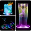 Joycabin Pack of 8 LED Coasters, Colourful LED Coasters, Luminous