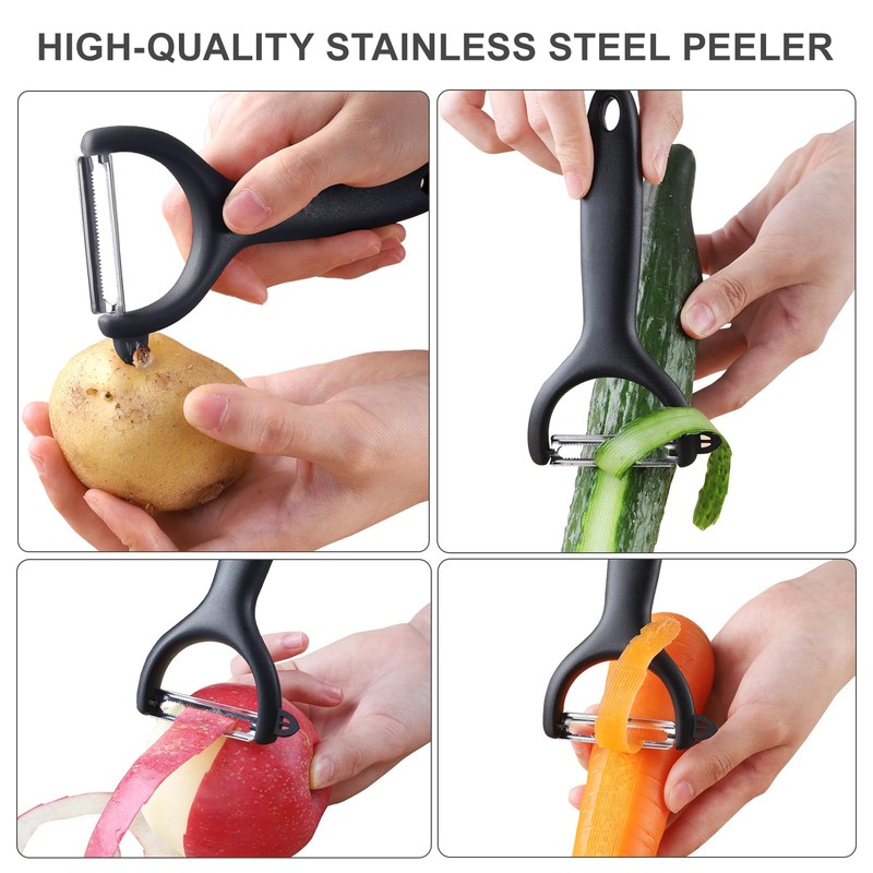 Safe Mandoline Slicer for Kitchen, 5 in 1 Vegetable Chopper,