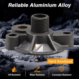 LQYLMY Oil Filter Adapter Spin On Bypass with 2 Bolts Compatible with Small Block Chevy V8 Engines SBC 305 307 327 350 400 BBC 396 402 427 454 Replace#: 3952301