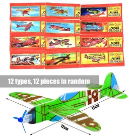 Pack of 12 Gliding Planes Set, Polystyrene Planes, Polystyrene Planes, Glider Planes for Children, Gliders Flyers, Polystyrene Flyers, Flyer Throwing Gliders, Individually Packed, for Party Bags