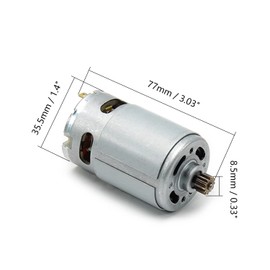 Fielect 550 Electric Motor 12 Teeth 18V Motor Gear Motor Gearbox Accessories for Power Wheels Kids Electric Cars Children Ride On Car Replacement Parts