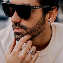 8 Pairs of Magnetic Earrings for Men, Magnetic Earrings for Boys 8 mm, Unit size, Stainless Steel, No Gemstone