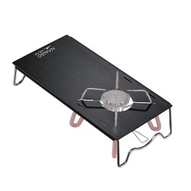 NANGOGEAR SOLO KITCHEN 20202-BK Solo Kitchen Single Burner ST-310 ST-340 Fusion ST-330, Solo Table, Aluminum Table, Storage Bag Included, Camping Kitchen, Black, Black Gear, Black