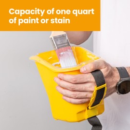 Voomey 18 Pcs Paint Bucket Hand Held,Paint Roller 4 Inch,Paint Brush,Integrated Magnetic Brush Grip,Suitable for Decoration, Repairs, Small Paint and Coating Projects.