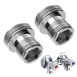 Pack of 2 Tap Adapters, Tap Adapter, Tap Adapter M18 to M22, Thread Adapter for External Thread, for Kitchen Aerator, Water Filter and Sink (M18 and M22)