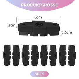 Bamyli Pack of 8 Brake Shoes for Magura Hs11 / Hs22 / Hs24 / Hs33 / Hs66 Low Noise Brake Shoes for Fydraulic Rim Brakes High Braking Performance Bicycle Brake Pads