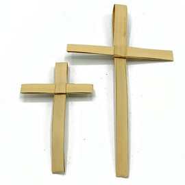 Concordia Supply Palm Sunday Outreach Palm Crosses - Dried African Palm Crosses 6" x 4.5" (Large, Pack of 50)