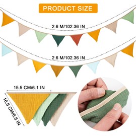 wintfarm Bunting Children's Room, Pack of 2 Bunting Fabric, Bunting Fabric House Bed Decoration, Girls and Boys, Garland Children's Room Decoration, Decoration for Children's Room, Baby Room