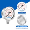 MEASUREMAN Fully Stainless Steel Hydraulic Glycerin Filled Pressure Gauge, 2-1/2"
